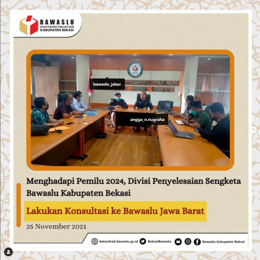 Konsultasi Ke Bawaslu Jabar, Bawaslu Kabupaten Bekasi Siap Hadapi Pemilu Tahun 2024