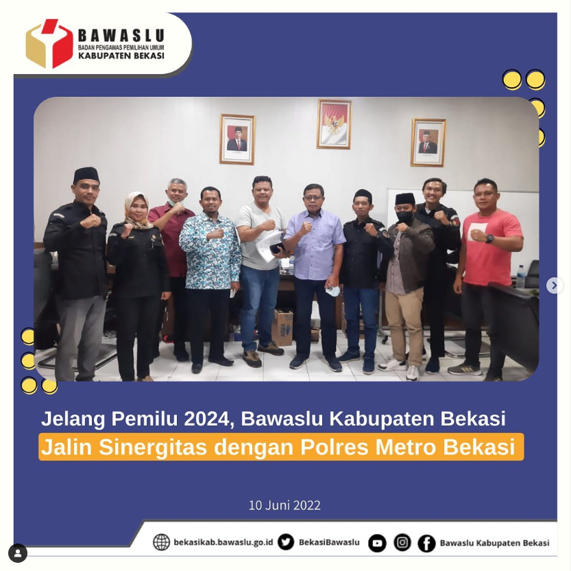 Jelang Pemilu 2024, Bawaslu Kabupaten Bekasi lakukan Audiensi dengan Polres Metro Bekasi
