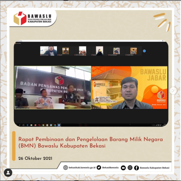 Rapat Pembinaan dan Pengelolaan Barang Milik Negara (BMN) Bawaslu Kabupaten Bekasi