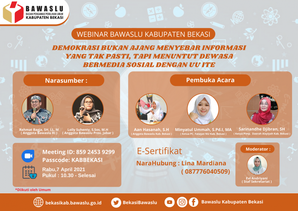 Organisasi Perempuan  Kabupaten Bekasi Berbicara Ã¢â‚¬Å“Demokrasi Bukan Ajang Menyebar Informasi Yang Tak Pasti, Tapi Menuntut Dewasa Bermedia Sosial Dengan UU ITEÃ¢â‚¬Â