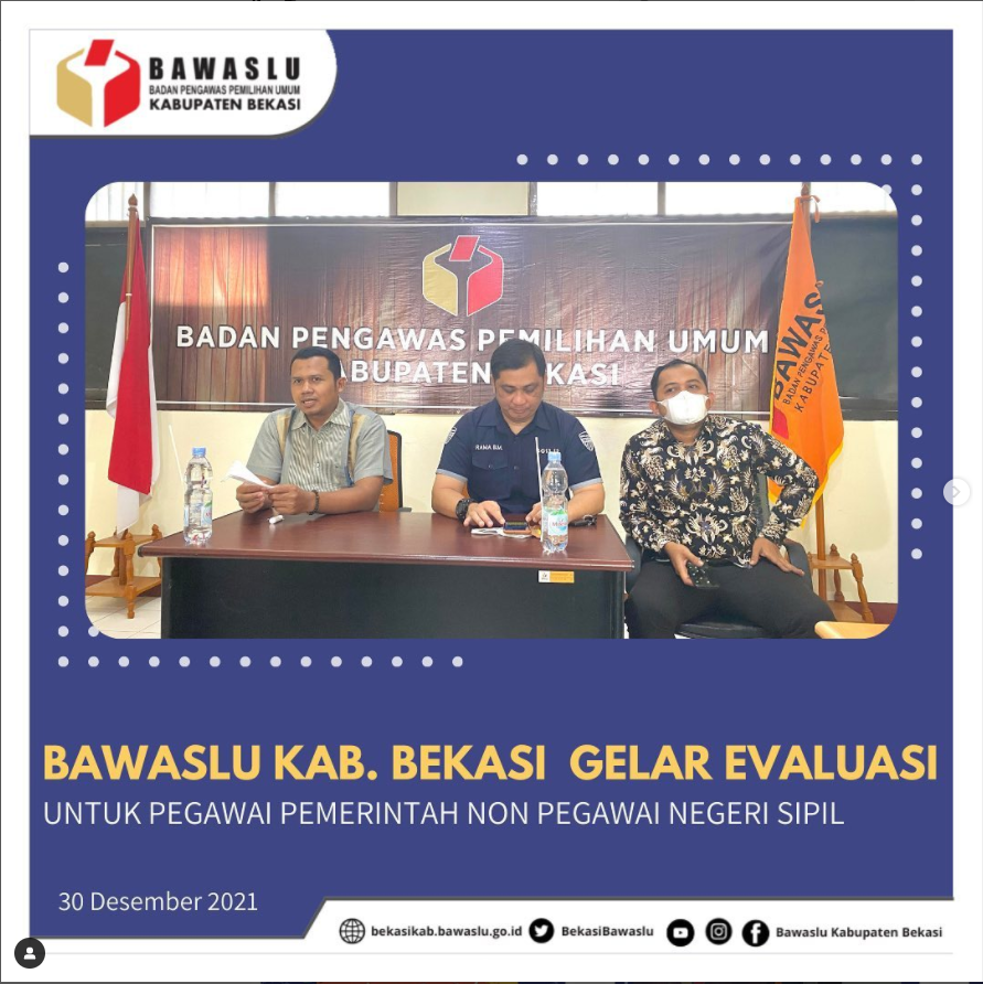 Gelar Evaluasi Pegawai Pemerintah Non Pegawai Negeri Sipil (PPNPN) Tahun 2021 dengan metode online,