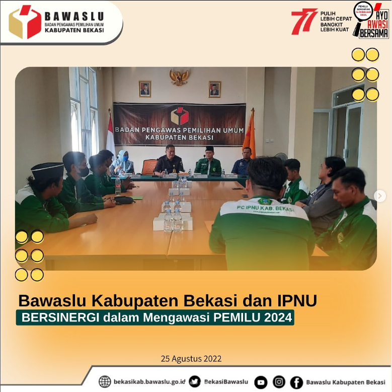 BAWASLU DAN IPNU BERSINERGI DALAM MENGAWASI PEMILU 2024