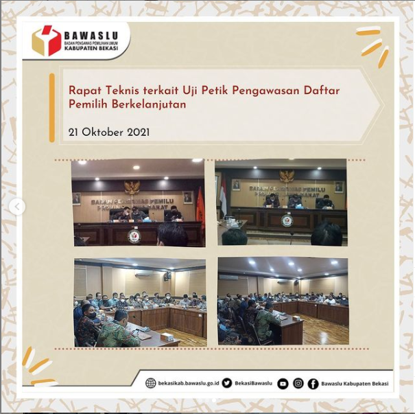 Rapat Teknis terkait Uji Petik Pengawasan Daftar Pemilih Berkelanjutan