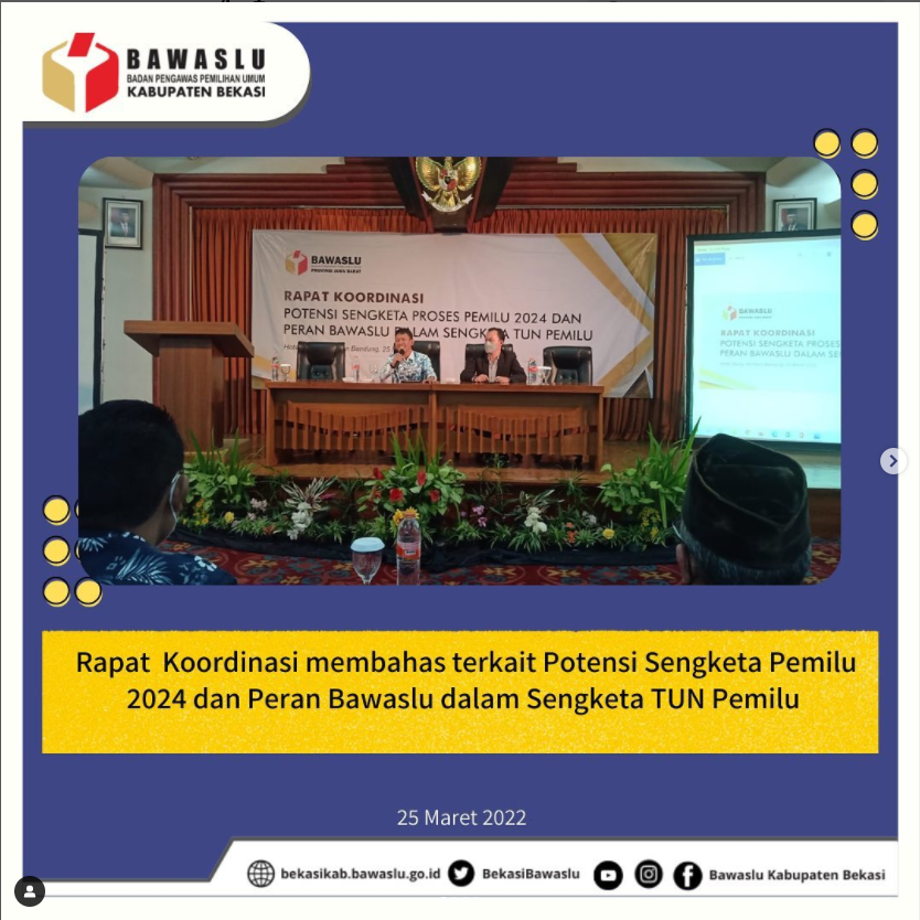 Rapat Koordinasi membahas terkait Potensi Sengketa Pemilu 2024 dan Peran Bawaslu dalam Sengketa TUN Pemilu