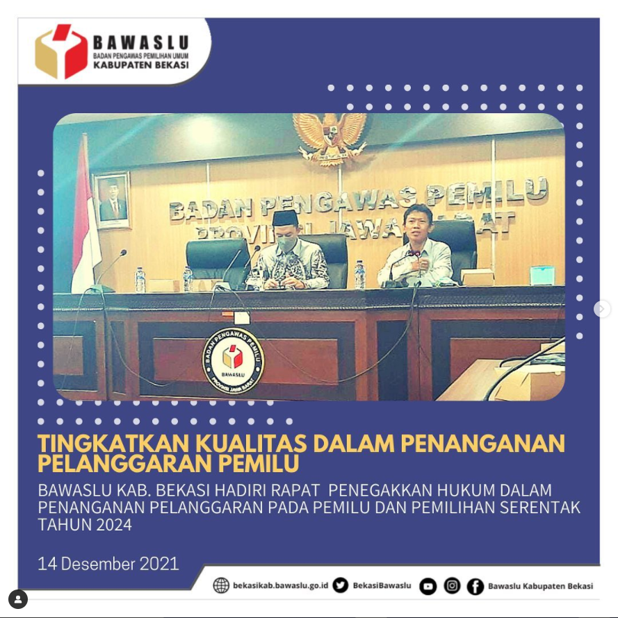 Penegakkan Hukum dalam Penanangan Pelanggaran pada Pemilu dan Pemilihan Serentak Tahun 2024