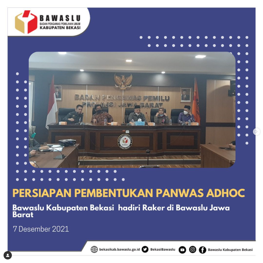 Persiapan Pembentukan Panwas Adhoc dalam rangka Persiapan Pemilu, Pilgub dan Pilkada Kabupaten/Kota