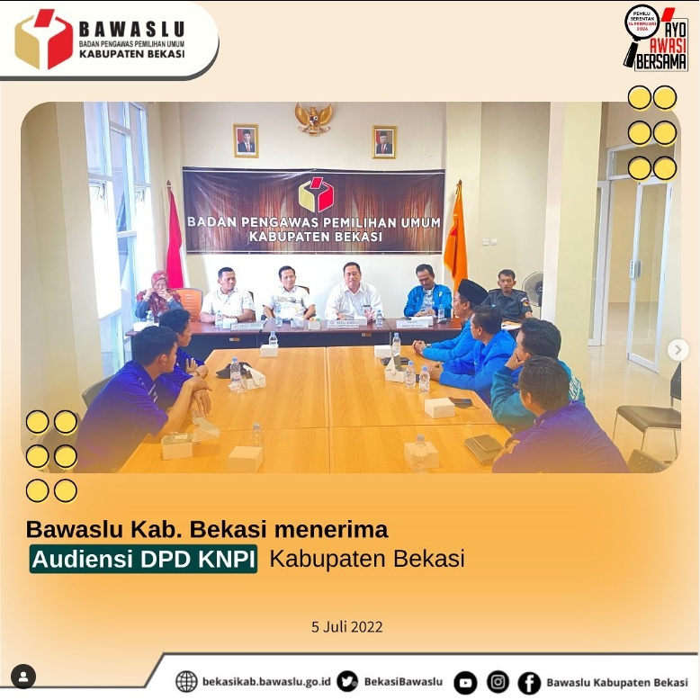Bawaslu KNPI Bersinergi : Optimalkan Peran Pemuda Untuk Sukseskan Pemilu Serentak 2024