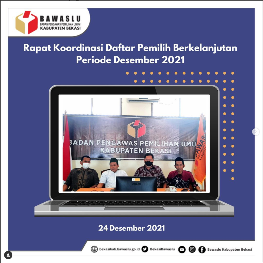 Rapat Koordinasi Daftar Pemilih Berkelanjutan periode Desember 2021