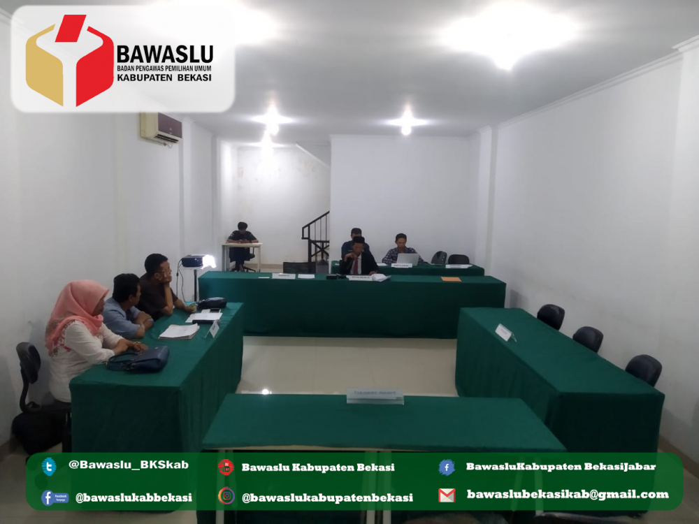 Bawaslu Kabupaten Bekasi Melakukan Sidang Penanganan Pelanggaran Administratif Pemilu 2019