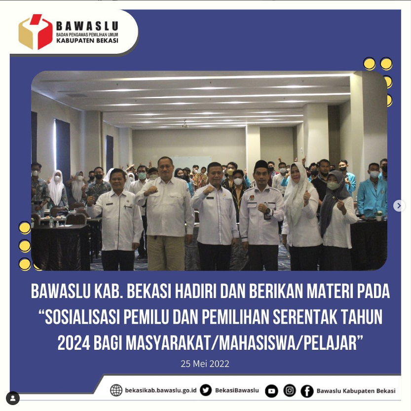 Sosialisasi Pemilu dan Pemilihan Serentak tahun 2024 bagi Masyarakat/Mahasiswa/Pelajar