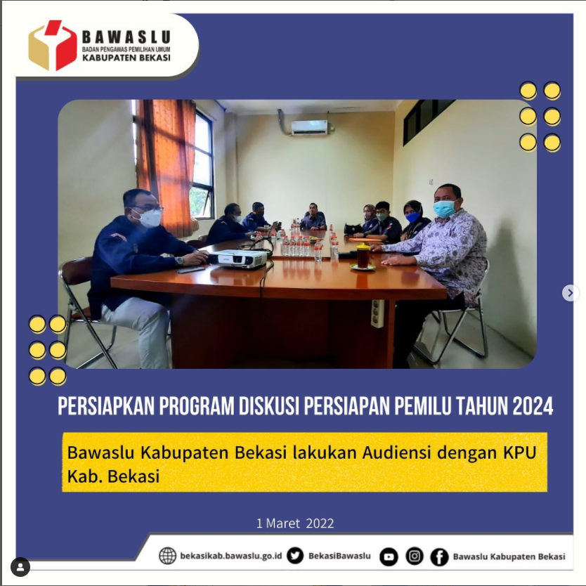 Perkenalkan KOASI, Kegiatan Pojok Pengawasan ke KPU Kabupaten Bekasi 
