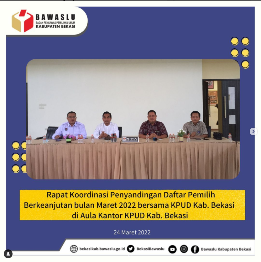 Daftar Pemilih Berkeanjutan bulan Maret 2022 bersama KPUD Kab. Bekasi