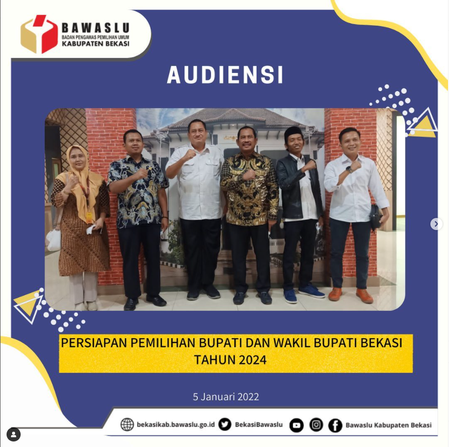 Audiensi dengan Plt. Bupati Bekasi, Persiapan Pemilihan Bupati dan Wakil Bupati Bekasi Tahun 2024