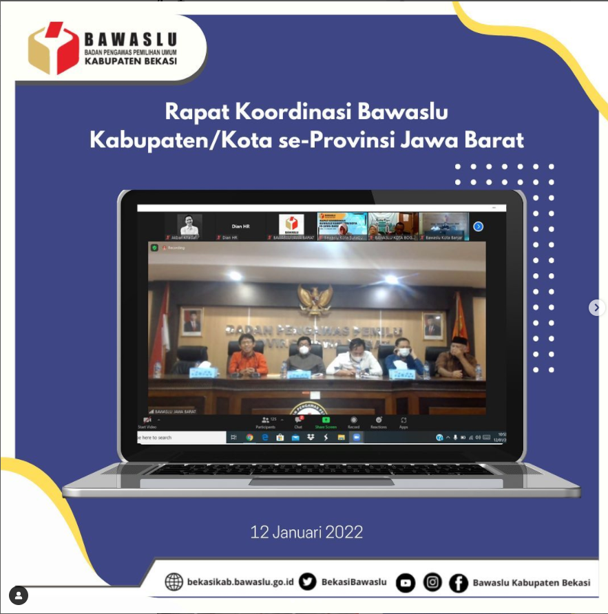Rapat Koordinasi Bawaslu Kabupaten/Kota se-Provinsi Jawa Barat