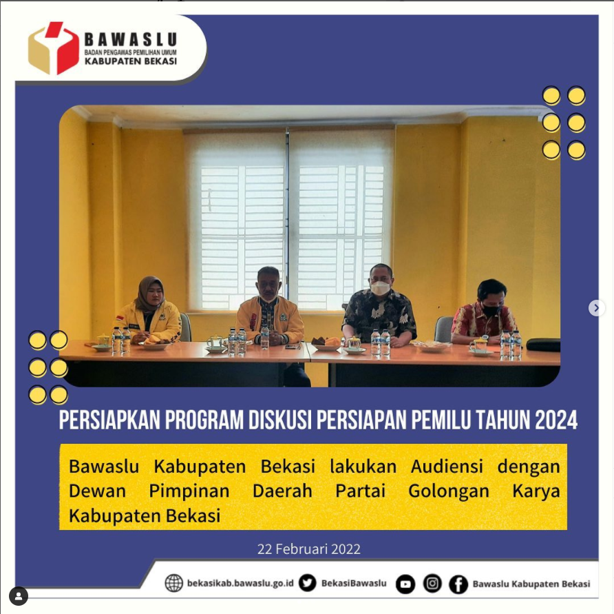 Audiensi dengan Dewan Pimpinan Daerah Partai Golongan Karya Kabupaten Bekasi