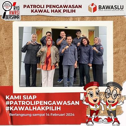 KAWAL HAK PILIH, BAWASLU KABUPATEN BEKASI GELAR APEL PATROLI KAWAL HAK PILIH
