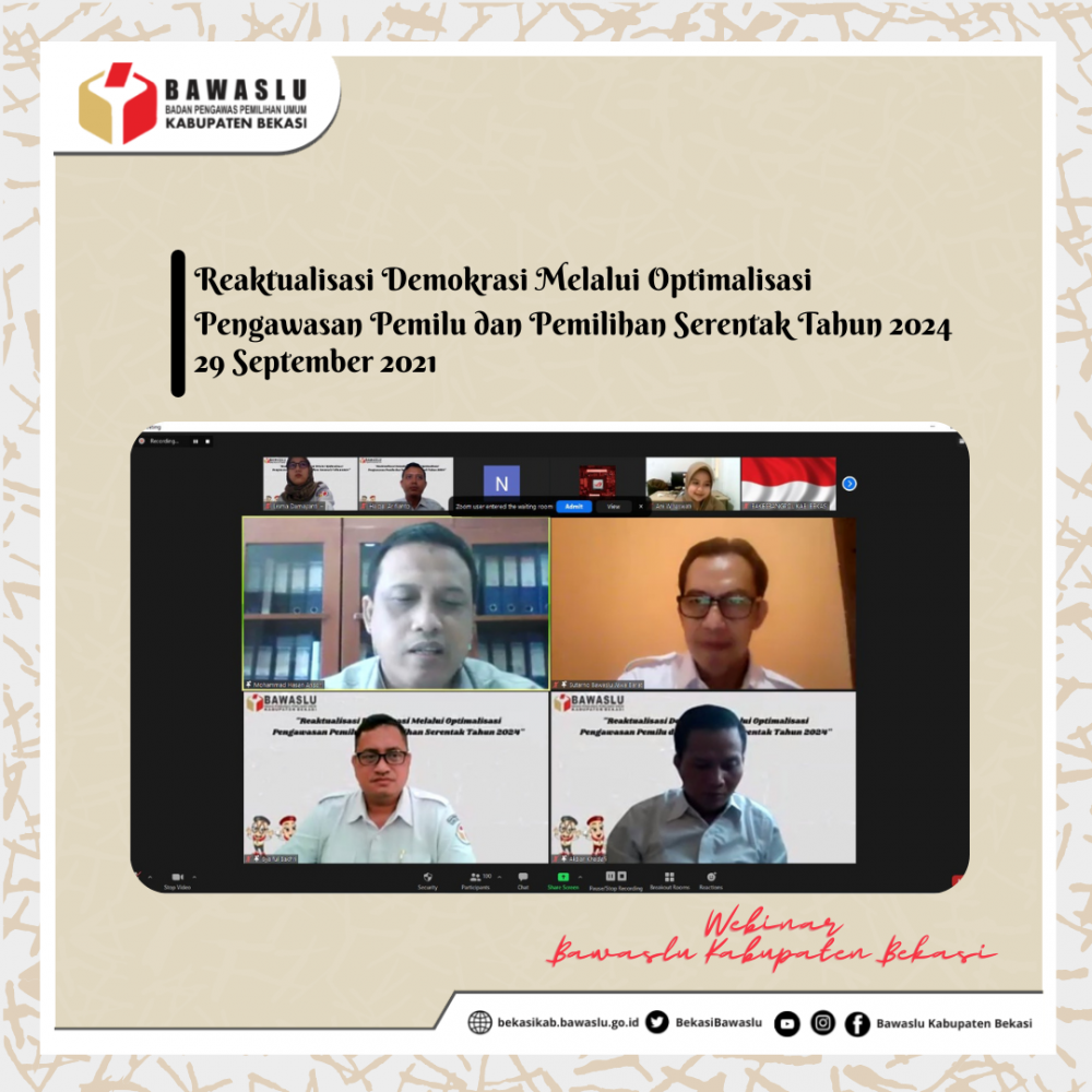 Reaktualisasi Demokrasi Melalui Optimalisasi Pengawasan Pemilu dan Pemilihan Serentak Tahun 2024