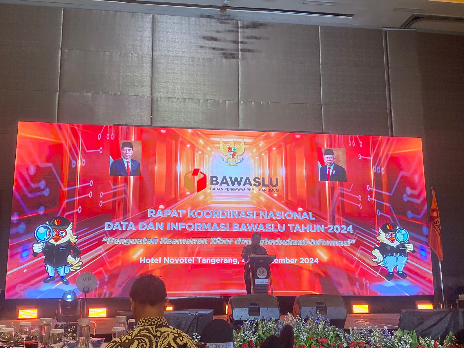 Rapat Koordinasi Nasional (Rakoornas) Data dan Informasi Bawaslu Tahun 2024 yang di gelar di Hotel Novotel Tangerang Banten pada tanggal 4 s.d 6 September 2024.