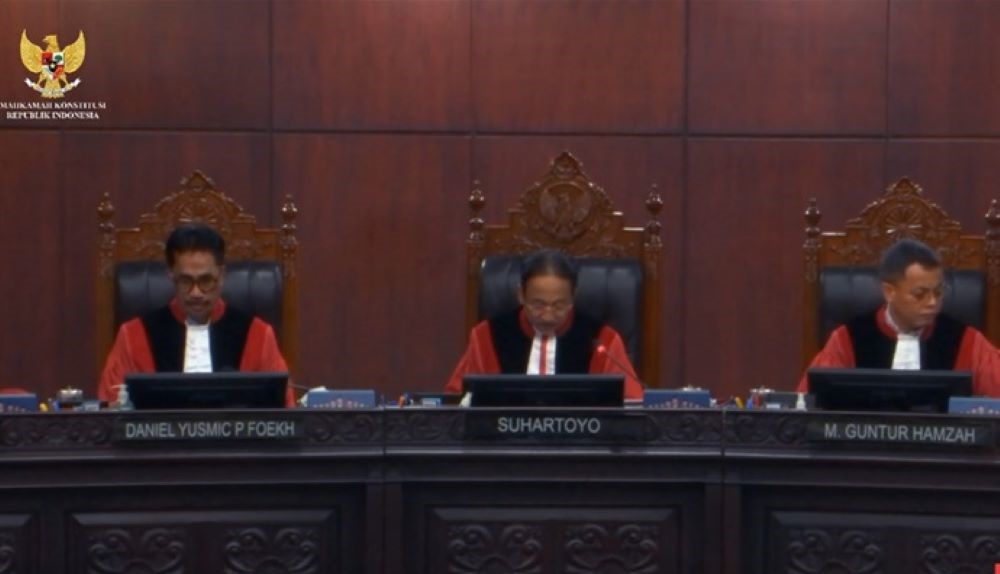 Hakim Konstitusi Suhartoyo pimpin Sidang Perkara PHPU Gubernur, Bupati dan Walikota (Panel Satu), Rabu (8/1/2025).