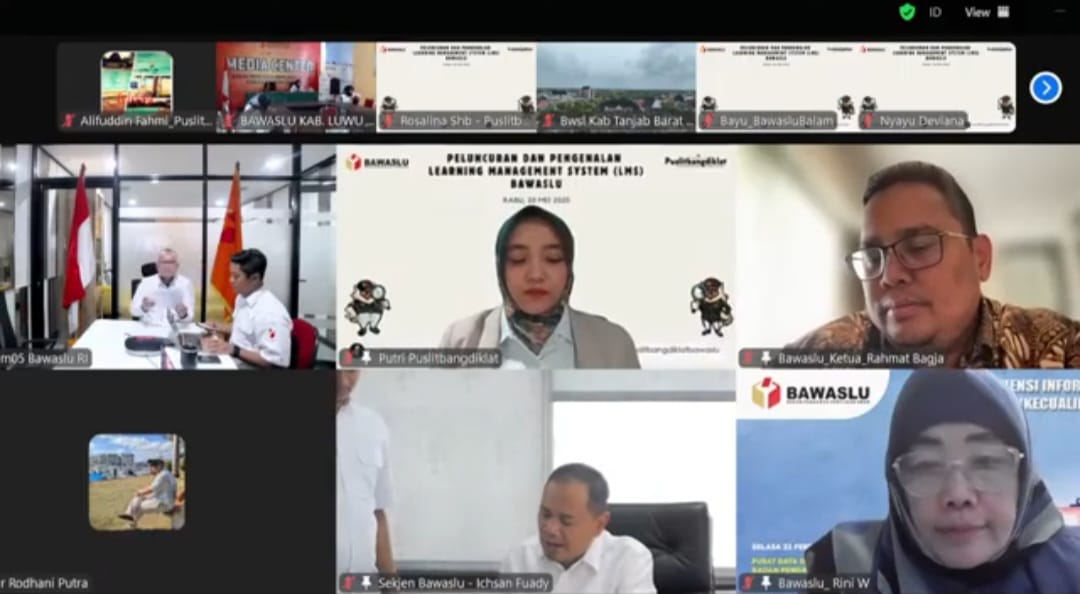 Screenshot Kegiatan Peluncuran dan Pengenalan Learning Management System (LMS) secara daring. Rabu, (28/5/2025).