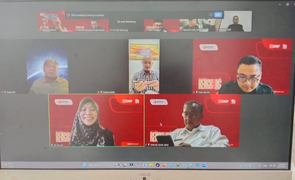 Bawaslu Provinsi Jawa Barat luncurkan program kegiatan Rengkong Demokrasi yang digelar secara daring ,pada  Kamis (7/8/2025).