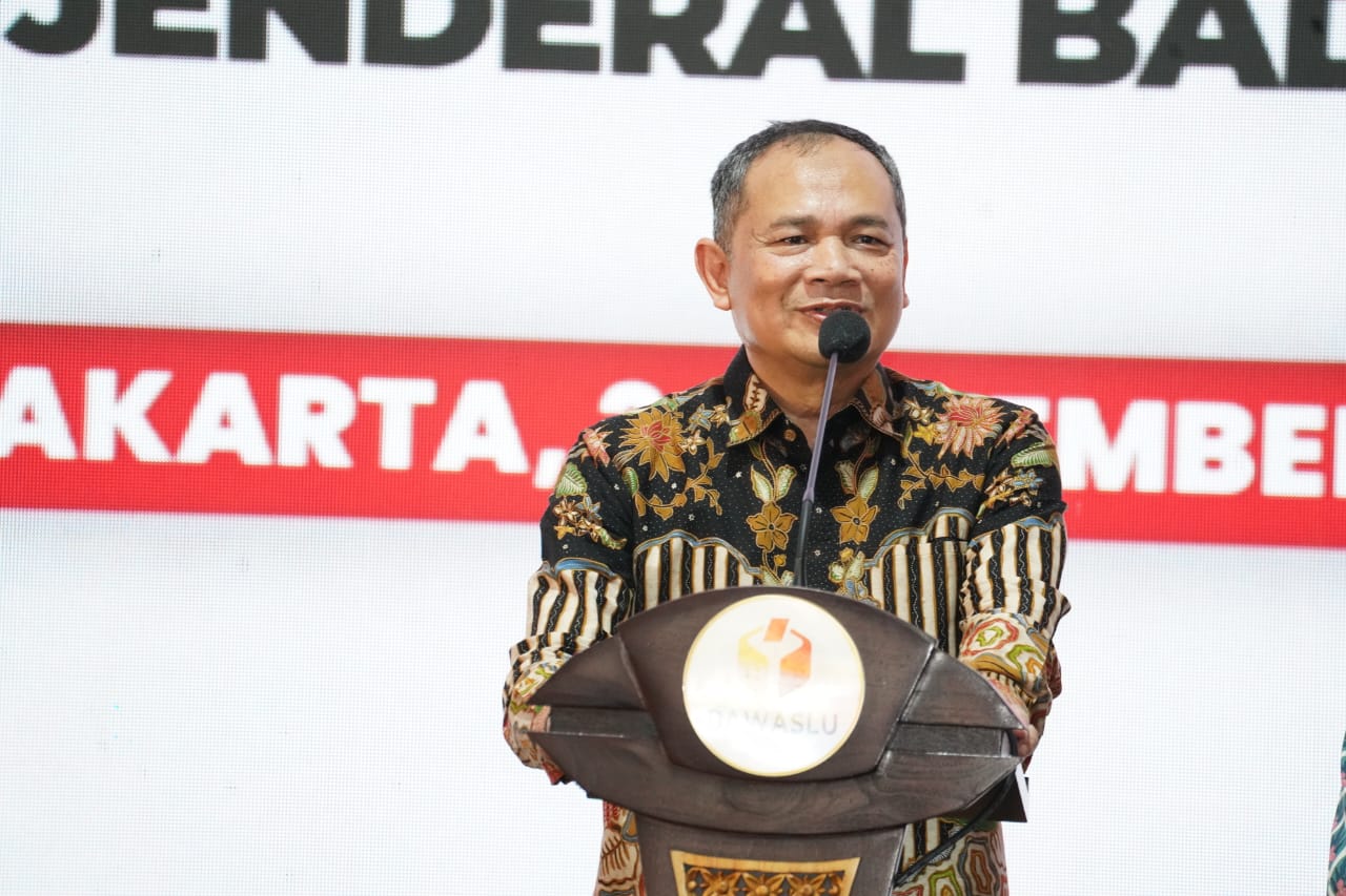 Sekertaris Jenderal Bawaslu Republik Indonesia periode 2023-2025 Ichsan Fuady dalam Ramah Tamah Serah Terima Jabatan dan Pisah Sambut Jabatan Tinggi Madya, di Kantor Bawaslu RI, Jakarta, Senin, (3/11/2025).