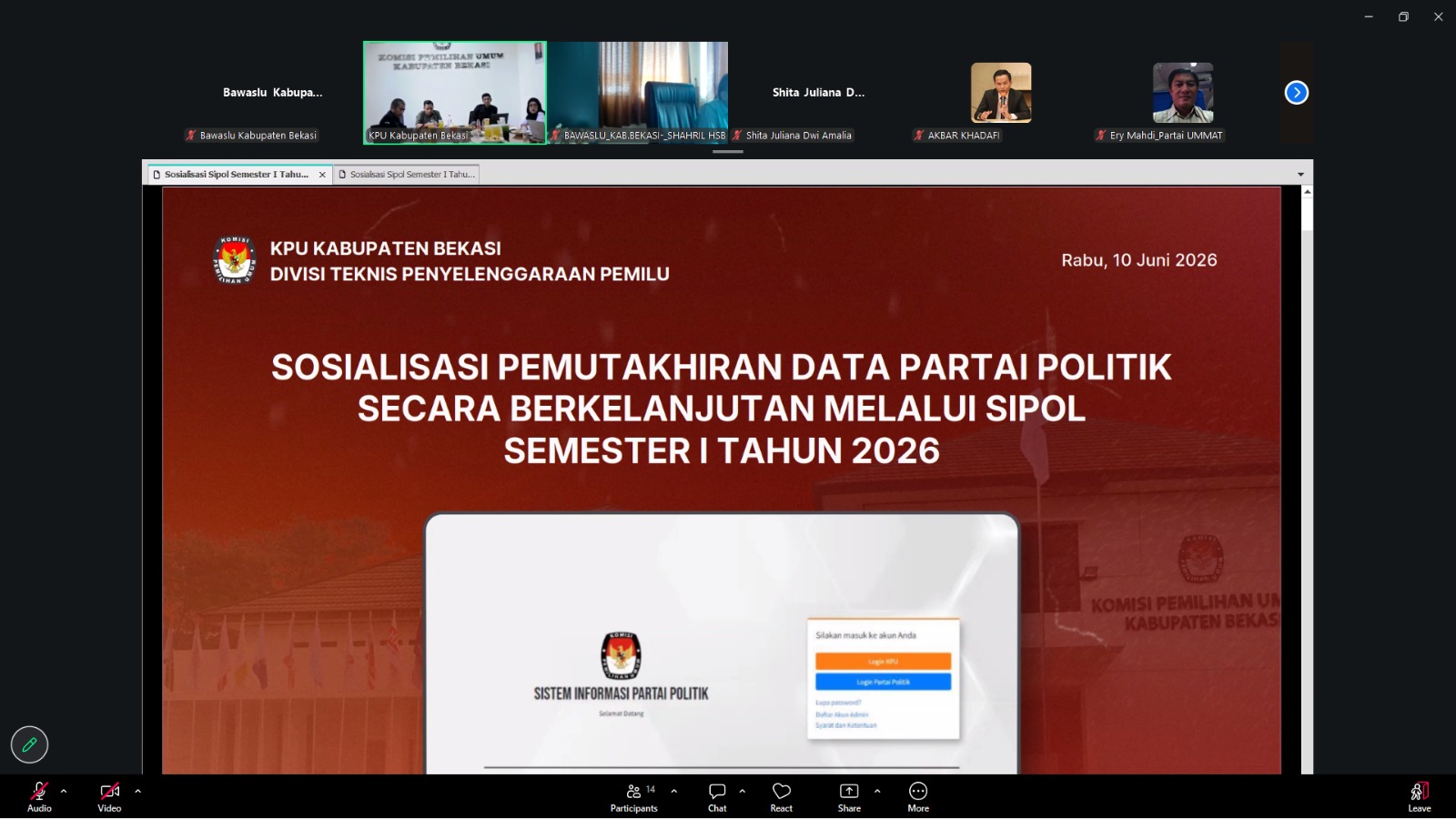 screnshoot kegiatan sosialisasi