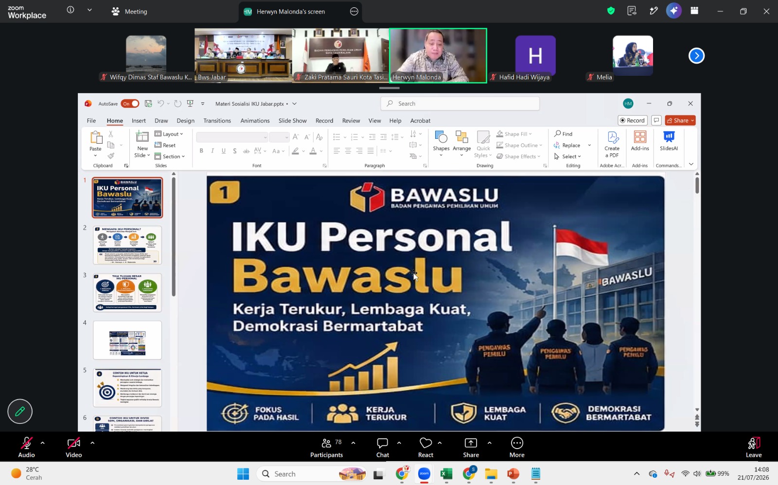 tangkapan layar kegiatan sosialisasi