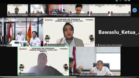 Screenshot Kegiatan Peluncuran dan Pengenalan Learning Management System (LMS) secara daring. Rabu, (28/5/2025).