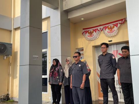 suasana apel pagi bawaslu