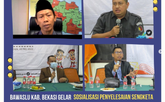 Sosialisasi Penyelesaian Sengketa Proses Pemilu Tahun 2024 kepada seluruh Partai Politik Se-Kabupaten Bekasi