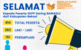 414 Peserta SKPP Daring Bawaslu dari Kabupaten Bekasi Berhasil lulus