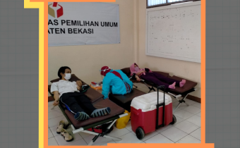 Aksi Bakti Sosial Donor Darah Bawaslu Kabupaten Bekasi