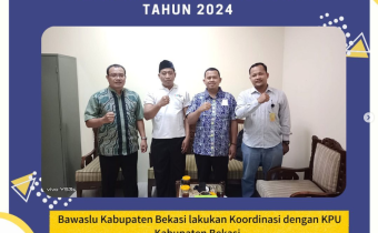 Bawaslu Kabupaten Bekasi lakukan Koordinasi dengan KPU Kab. Bekasi,