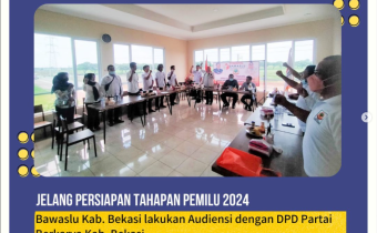 Audiensi dengan DPD Partai Berkarya Kab. Bekasi terkait program pengawasan dengan DPD Partai Berkarya Kabupaten Bekasi