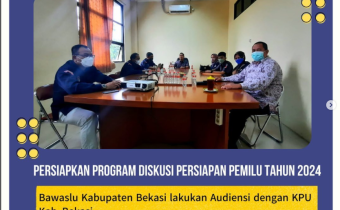 Perkenalkan KOASI, Kegiatan Pojok Pengawasan ke KPU Kabupaten Bekasi 