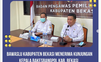 Bakesbangpol Kunjungi Bawaslu kabupaten Bekasi