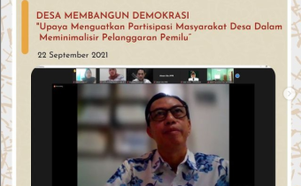Desa Membangun Demokrasi dengan Tema "Upaya Menguatkan Partisipasi Masyarakat Desa Dalam Meminimalisir Pelanggaran Pemilu".