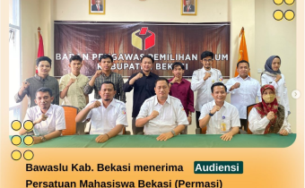 Permasi Jakarta Raya Sambangi Kantor Bawaslu Kabupaten Bekasi Upaya Kepedulian Mahasiswa Bekasi Terhadap Perkembangan Politik dan Demokrasi di Bekasi