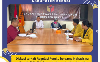 Regulasi Pemilu bersama Mahasiswa Ilmu Politik di Sekretariat Bawaslu KabupatenÃ‚Â Bekasi