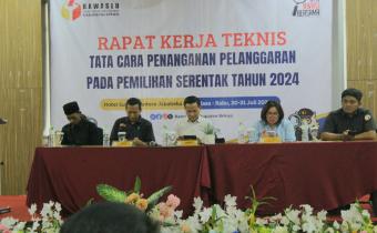 Dalam Rangka Mengoptimalkan kerja-kerja Panwaslu Kecamatan dalam Penanganan Pelanggaran, Bawaslu Kabupaten Bekasi menggelar Rapat Kerja Teknis (Rakernis) Tata Cara Penanganan Pelanggaran pada Pemilihan Serentak Tahun 2024 yag di gelar di Hotel Sunerra Antero Jababeka Cikarang, Selasa-Rabu, 30-31 Juli 2024.  Kegiatan di hadiri oleh Anggota Bawaslu Provinsi Jawa Barat, Ketua dan Anggota Bawaslu Kabupaten Bekasi, Kesbangpol Kabupaten Bekasi juga peserta Kordiv dan Staf Divisi Penanganan Pelanggaran dan Penyele