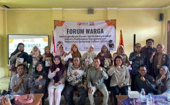 Bawaslu Ajak Kaum Perempuan untuk Forum Warga di Kecamatan Sukatani Kabupaten Bekasi, Senin (8/7/2024).