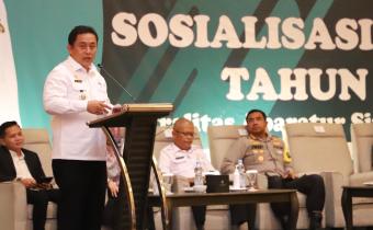 Sosialisasi Pilkada Tahun 2024, PJ. Bupati Bekasi Ajak ASN Harus Netral , Hotel Nuanza Cikarang Selatan, Rabu (4/9/2024)