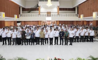 Ketua Bawaslu Kabupaten Bekasi hadiri Sosialisasi Netralitas Kepala Desa yang di gelar di Gedung Swatantra Wibawa Mukti, Cikarang Pusat, Rabu(18/9/2024).