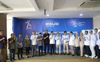 Pembukaan Tahapan Pemeriksaan Kesehatan Bakal Pasangan Calon Bupati dan Wakil Bupati Bekasi Tahun 2024 di RSUD Kabupaten Bekasi, Jumat (30/8/2024).