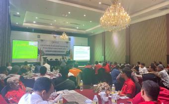Suasana Kegiatan Pelatihan Saksi Partai Politik Pada Pemilihan Tahun 2024 yang di gelar di Java Palace Hotel Cikarang, Kabupaten Bekasi, Sabtu (16/11/2024).