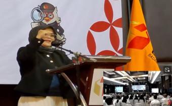 Live Youtube : Anggota Bawaslu Republik Indonesia, Lolly Suhenty saat memberikan sambutan pada Kick Off Program Pendidikan Pengawasan Partisipatif (P2P) untuk wilayah Sumatera Utara, Medan, Senin malam (7/7/2025).