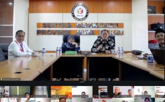 Bawaslu Provinsi jawa Barat menggelar rapat koordinasi dengan Bawaslu Kabupaten/Kota dalam rangka persiapan program Pendidikan Pengawas Partisipatif (P2P) daring tahun 2025 se-Jawa Barat via zoom meeting, pada Selasa (14/10/2025).