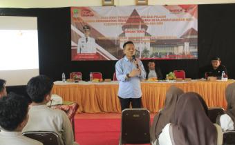 Ketua Bawaslu Kabupaten Bekasi hadir sebagai narasumber dalam kegiatan Road Show Pendidikan Politik bagi Pelajar yang di gelar oleh Bakesbangpol di Aula SMAN 2 Cikarang Utara, pada Kamis (21/5/2026).